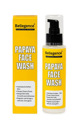 Bellegence Papaya Face Wash bottle and packaging on a white background
